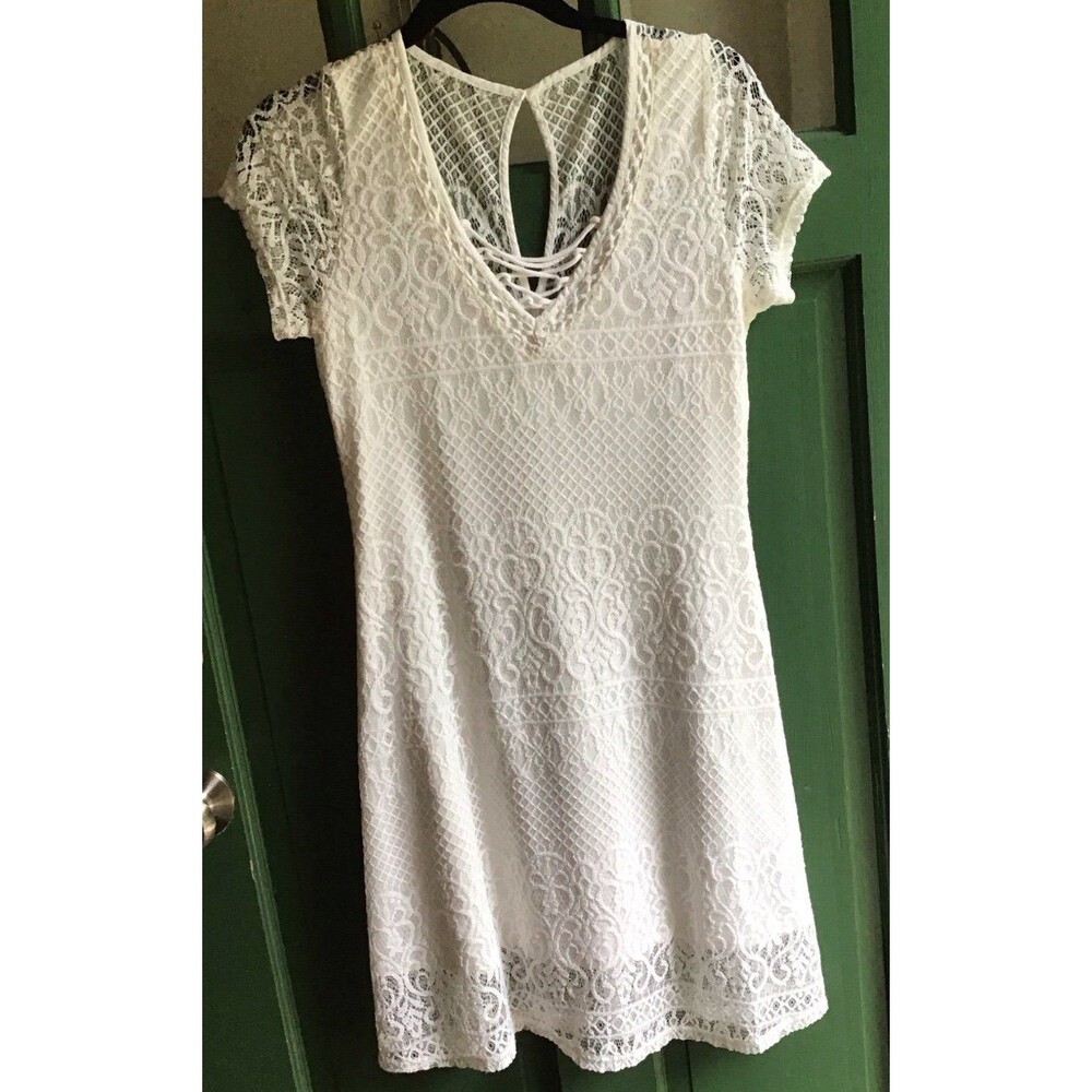 Hollister white mini dress